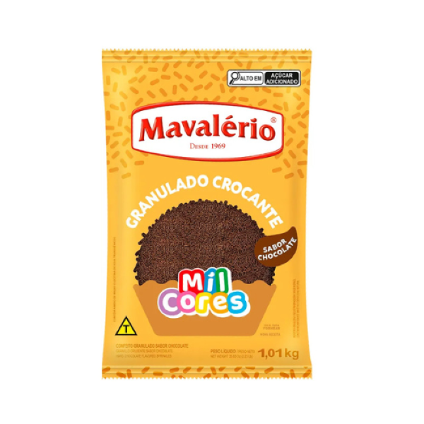 CHOCOLATE GRANULADO CROCANTE MIL CORES MAVALÉRIO 1KG