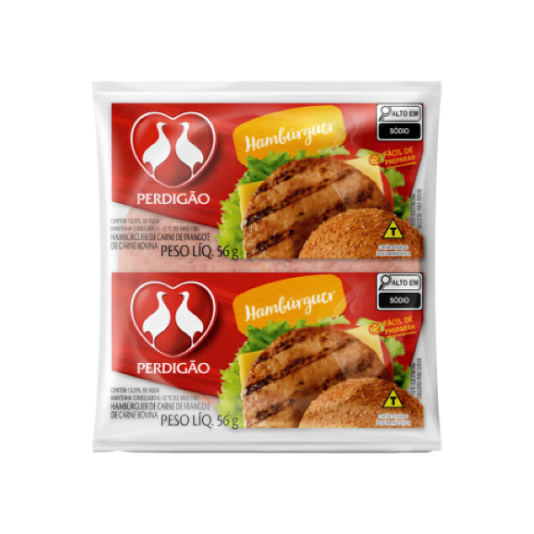 HAMBURGUER PERDIGÃO 56GR CXC/36
