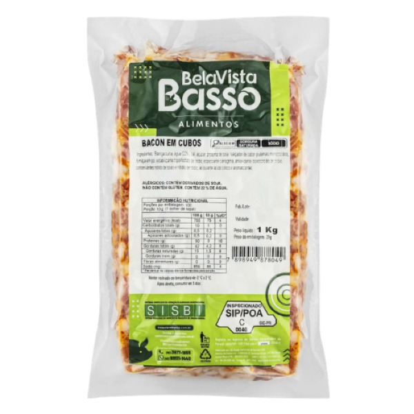 BACON CUBOS BARRIGA BELA VISTA 1KG