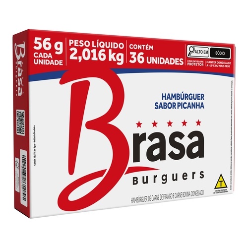 HAMBURGUER BRASA PICANHA 56GR CXC/36