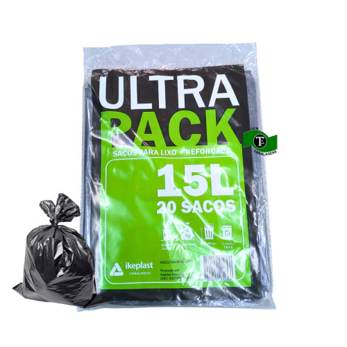 SACO LIXO ULTRA PACK 15L C/20 REFORÇADO ( VERDE )