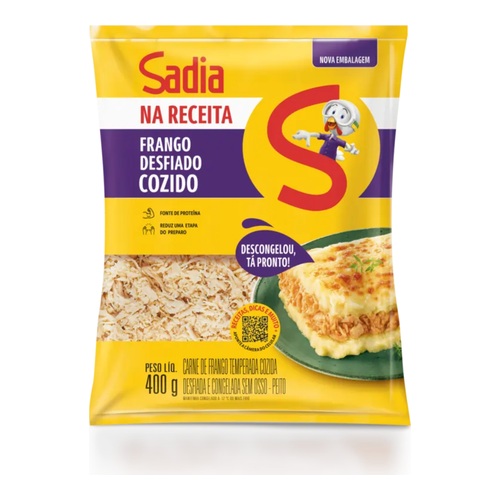 PEITO FRANGO DESFIADO SADIA 400GR