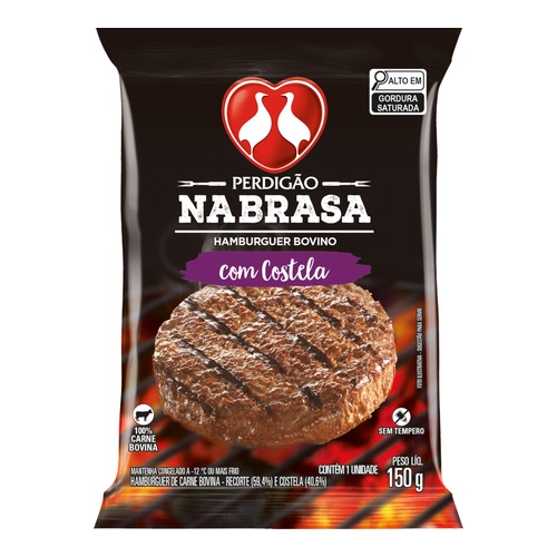 HAMBURGUER BOVINO COSTELA PERDIGÃO 150GR