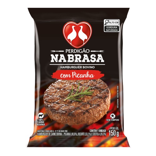 HAMBURGUER BOVINO PICANHA PERDIGÃO 150GR