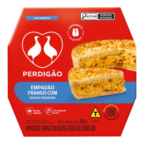 EMPADÃO DE FRANGO C/BACON PERDIGÃO 500GR
