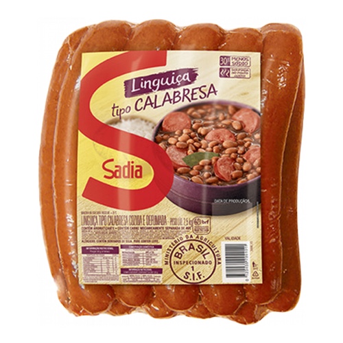 LINGUIÇA TIPO CALABRESA SADIA 2,5KG