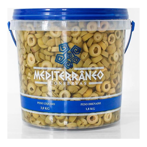 AZEITONA VERDE FATIADA SABOR DO MEDITERRANEO 1KG