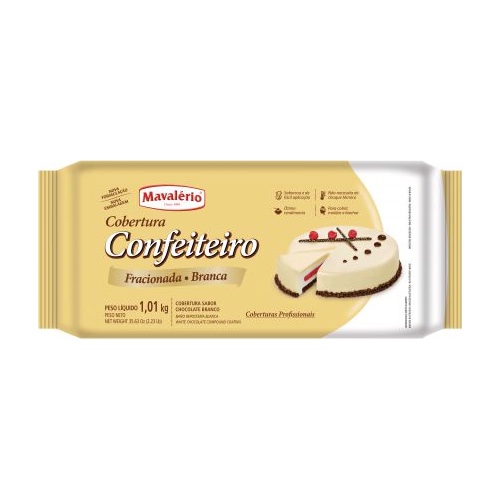 COBERTURA BARRA SABOR BRANCO CONFEIT MAVALERIO 1,01KG
