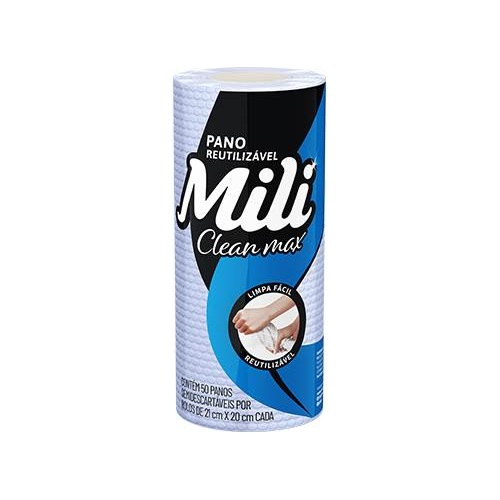 PANO REUTILIZAVEL CLEAN MAX AZUL C/50 MILI