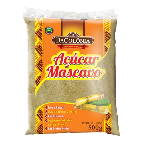 AÇUCAR MASCAVO DA COLÔNIA 500GR
