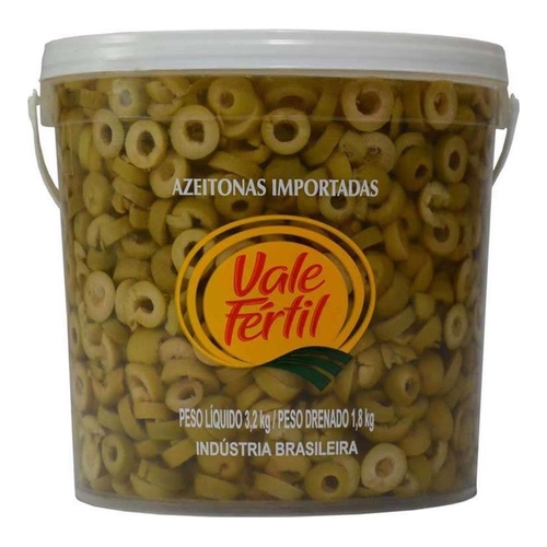 AZEITONA VERDE FATIADA VALE FERTIL 1,8KG