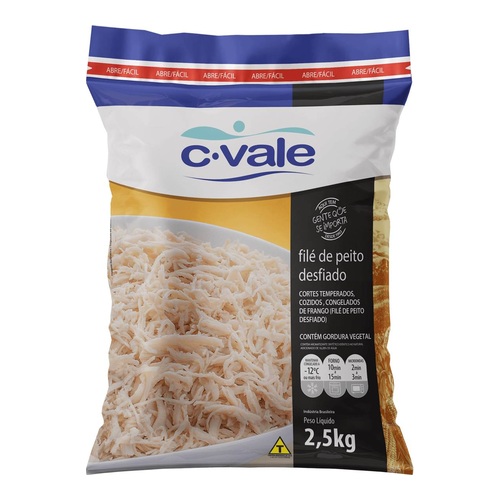 FILÉ DE PEITO DESFIADO C.VALE 2,5KG