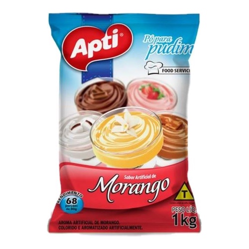 MISTURA P/PUDIM MORANGO APTI 1KG