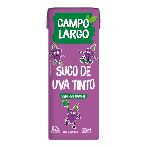 SUCO CAMPO LARGO UVA 200ML
