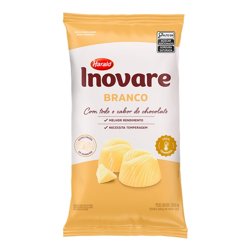 COBERTURA GOTAS SABOR BRANCO INOVARE HARALD 2,05KG