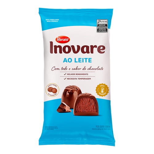 COBERTURA GOTAS SABOR AO LEITE INOVARE HARALD 2,05KG