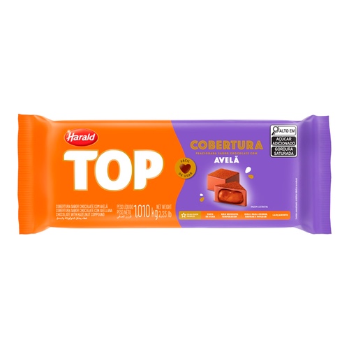 COBERTURA BARRA SABOR AVELÃ TOP HARALD 1,010KG