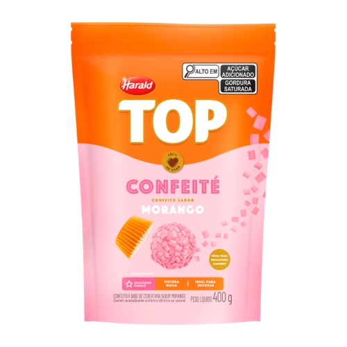 CONFEITE SABOR MORANGO TOP HARALD 400GR