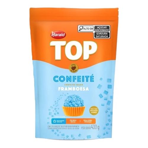 CONFEITE SABOR FRAMBOESA TOP HARALD 400GR