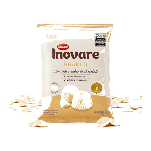 COBERTURA GOTAS SABOR BRANCO INOVARE HARALD 1,010KG
