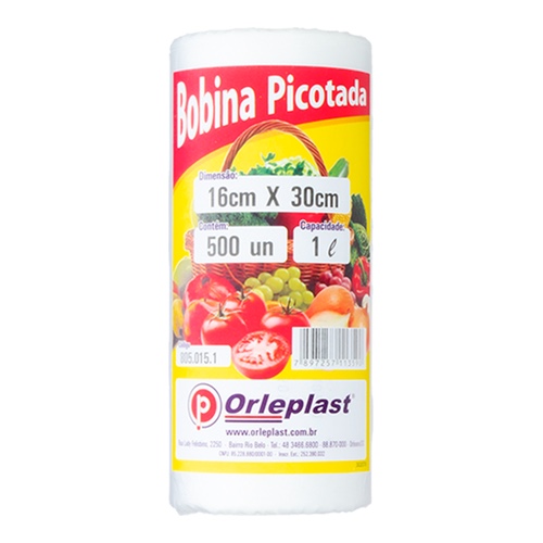BOBINA PICOTADA ORLEPLAST 1L C/500