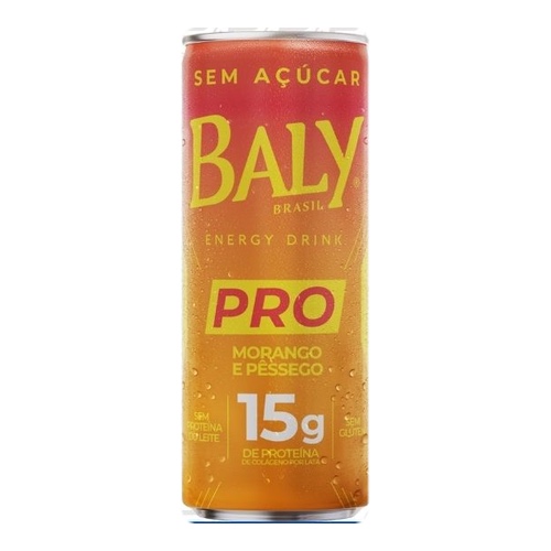 ENERGÉTICO BALY PRO MORANGO E PESSEGO 250ML