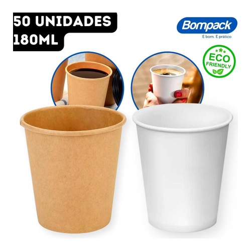 COPO DE PAPEL BOMPACK 180ML C/50