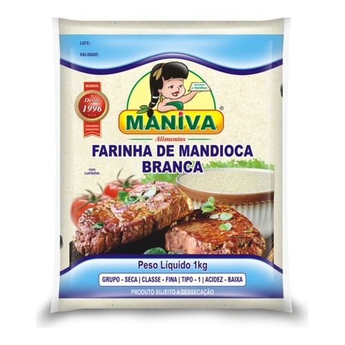 FARINHA DE MANDIOCA BRANCA MANIVA 1KG