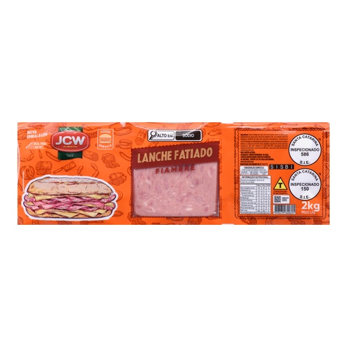 APRESUNTADO LANCHE FATIADO JCW 2KG