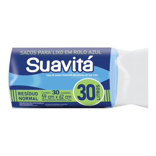 SACO LIXO SUAVITA 30LT C/10