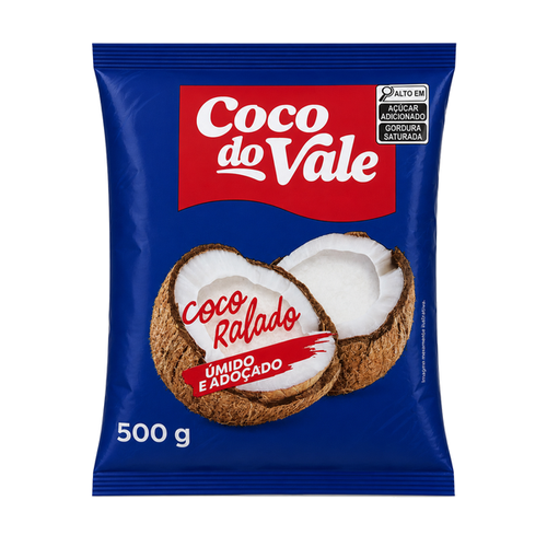 COCO UMIDO ADOÇADO COCO DO VALE 500GR