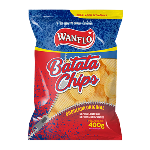 Batata Ondulada Chips Wanflo