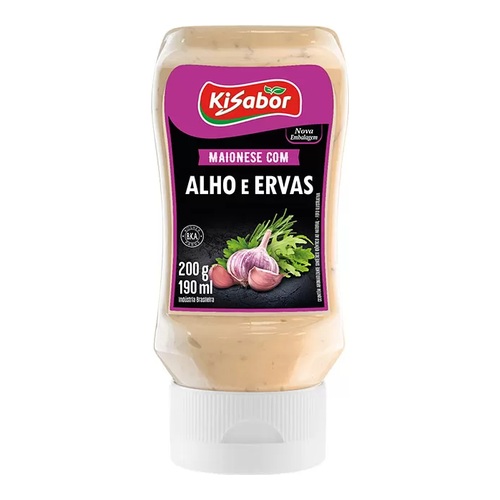 MAIONESE ALHO E ERVAS KISABOR 200GR