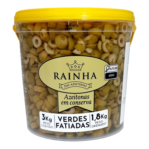 AZEITONA VERDE FATIADA RAINHA 1,8KG