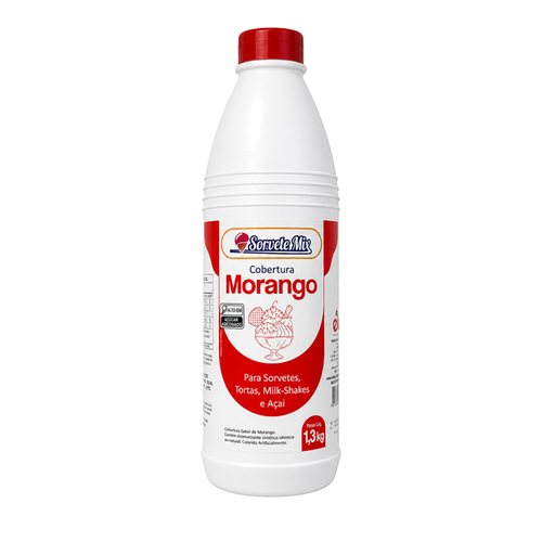 COBERTURA MORANGO SORVETEMIX 1,3KG