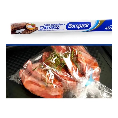 FILME P/CHURRASCO 45CMX7,5M BOMPACK